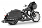 Preview: 2-2 AUSPUFFANLAGE TRUE DUAL COMBAT BLACK /  CHROM  4 "  x 39" FÜR FL TOURING Bj 1995-2016  MIT  EG ABE