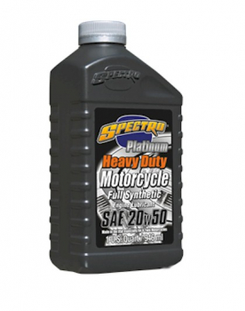 SPECTRO PLATINUM FULL SYNTHETIC SAE 20W50 MOTOR OIL FOR USE IN HARLEY-DAVIDSON AND OTHER AMERICAN V-TWINS