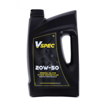 Vspec, 20W50 (mineralisches) Motoröl. 4 Liter Flasche