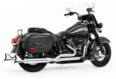 FULL EXHAUST SYSTEM TRUE DUAL "BULLDOG " FOR SOFTAIL  UP TO 2017 EU APPROVED - Kopie