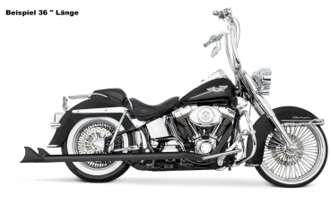 FULL EXHAUST SYSTEM 2-2THRUE DUAL FISHTAIL FOR SOFTAIL  MY  99-17 - EU APPROVED