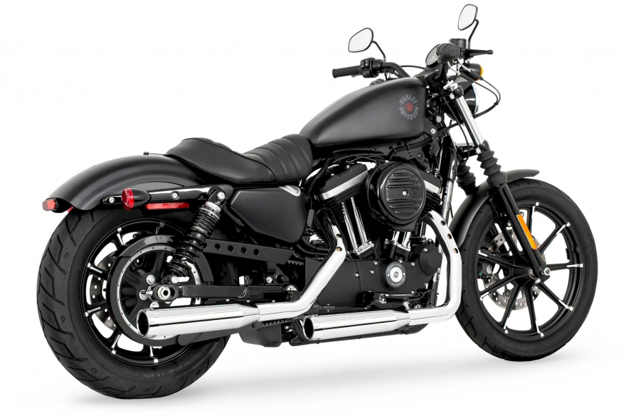 SLIP ON EXHAUST SET "X CHROME " FOR SPORTSTER  2014-2020  EU APPROVED