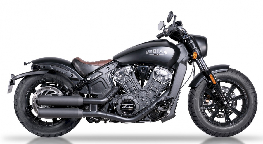 SLIP ON AUSPUFFTOPF SATZ REVOLVER  FÜR INDIAN SCOUT MIT EG ABE  EURO 3-4