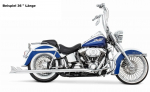 2-2 AUSPUFFANLAGE THRUE DUAL FISHTAIL FÜR SOFTAIL MIT EG ABE